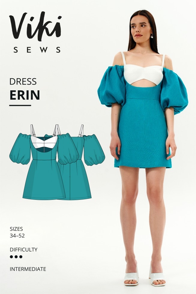 Vikisews Paper Sewing Pattern Erin Dress