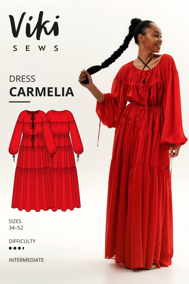 Vikisews Paper Sewing Pattern Carmelia Dress