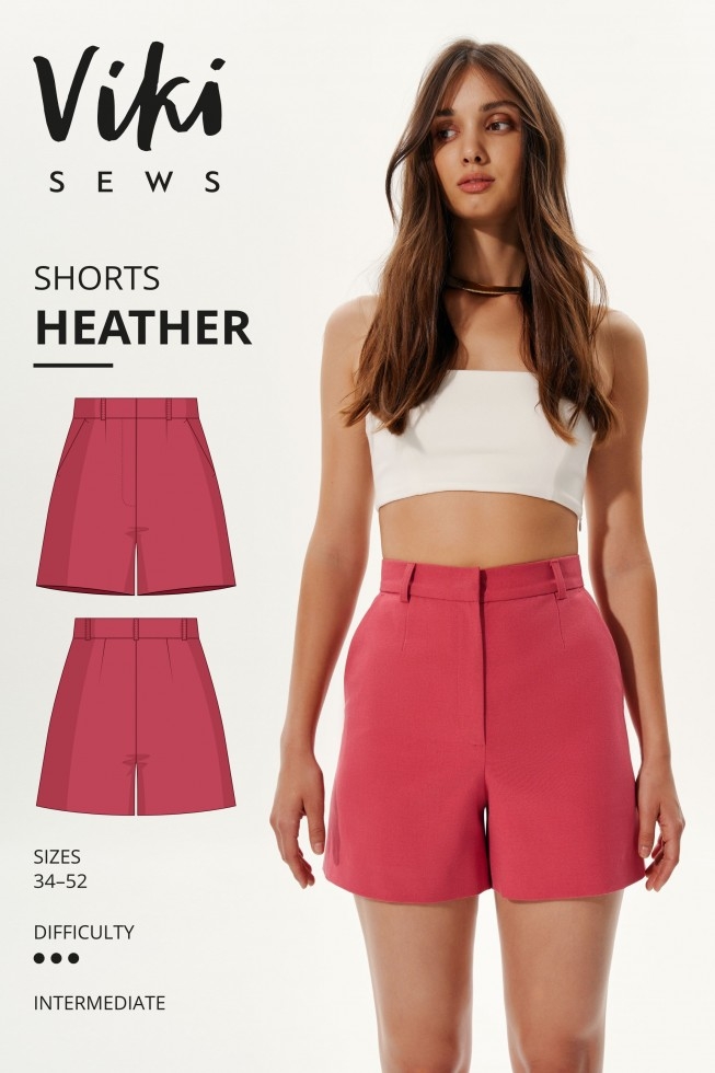 Vikisews Paper Sewing Pattern Heather Shorts
