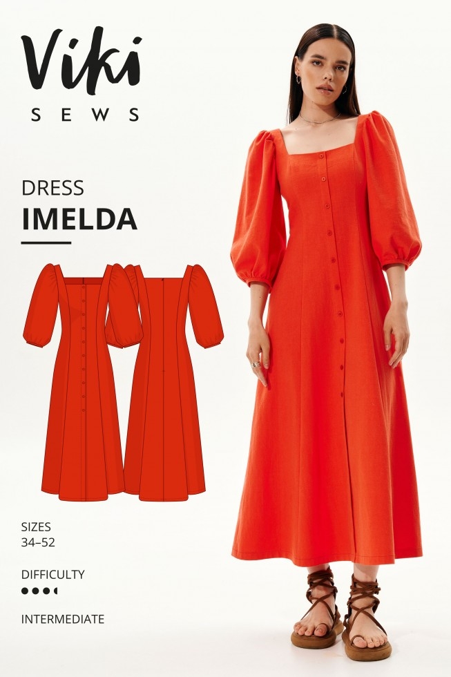 Vikisews Paper Sewing Pattern Imelda Dress
