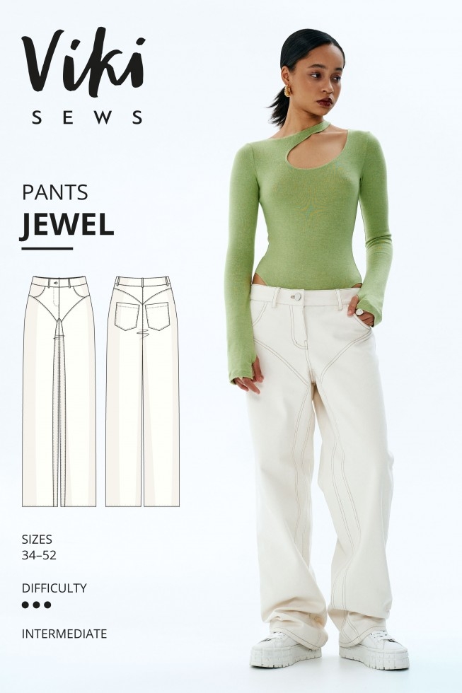 Vikisews Paper Sewing Pattern Jewel Pants