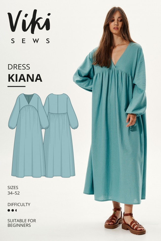 Vikisews Paper Sewing Pattern Kiana Dress