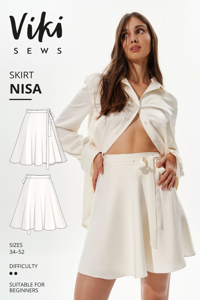 Vikisews Paper Sewing Pattern Nisa Skirt