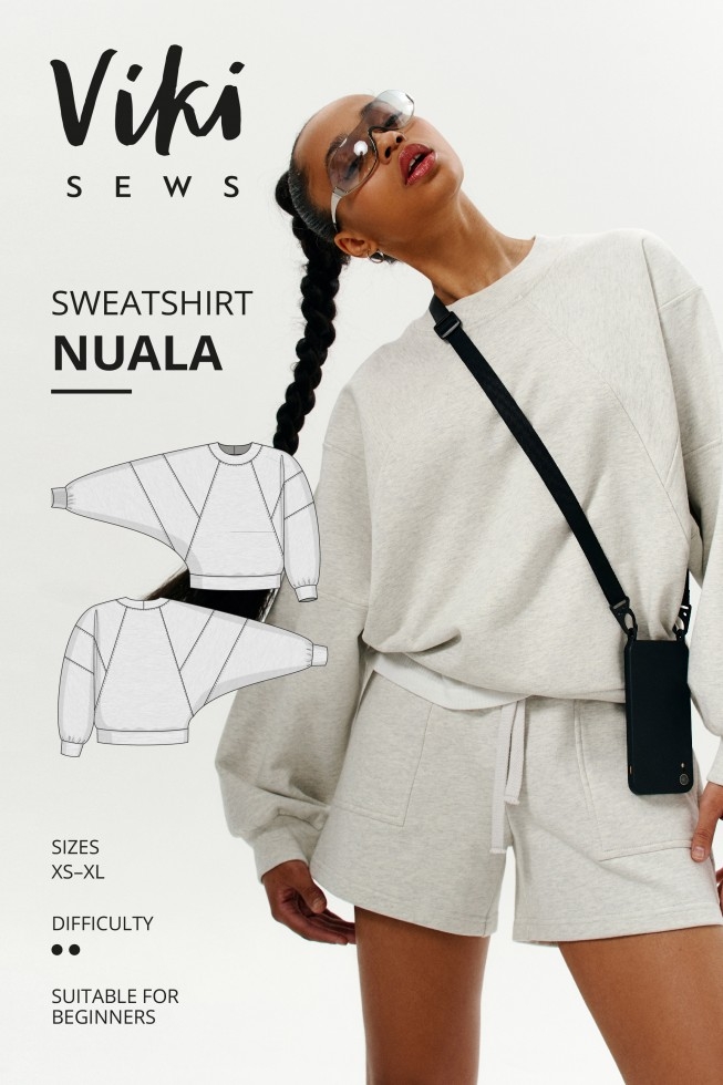 Vikisews Paper Sewing Pattern Nuala Sweatshirt