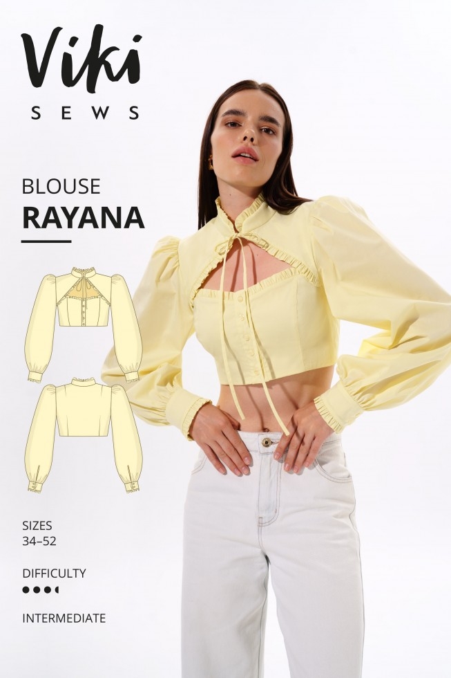 Vikisews Paper Sewing Pattern Rayana Blouse