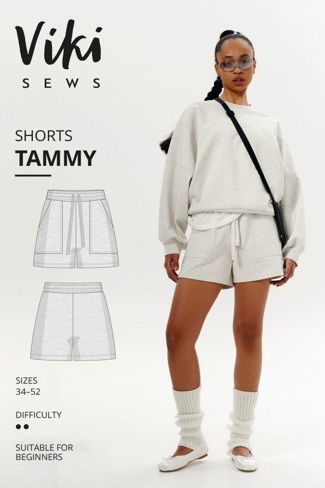Vikisews Paper Sewing Pattern Tammy Shorts