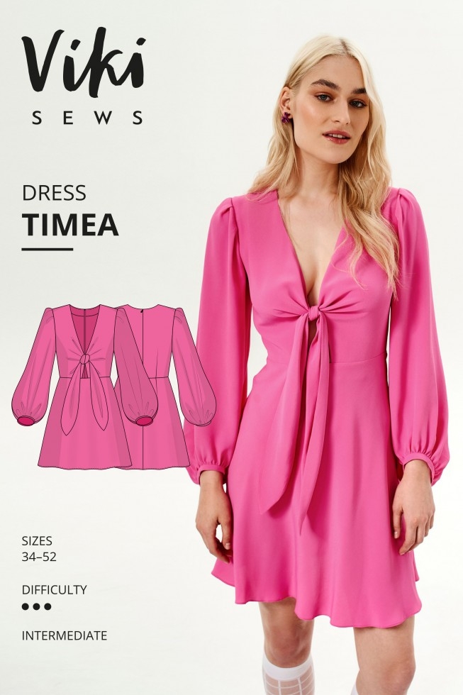 Vikisews Paper Sewing Pattern Timeya Dress