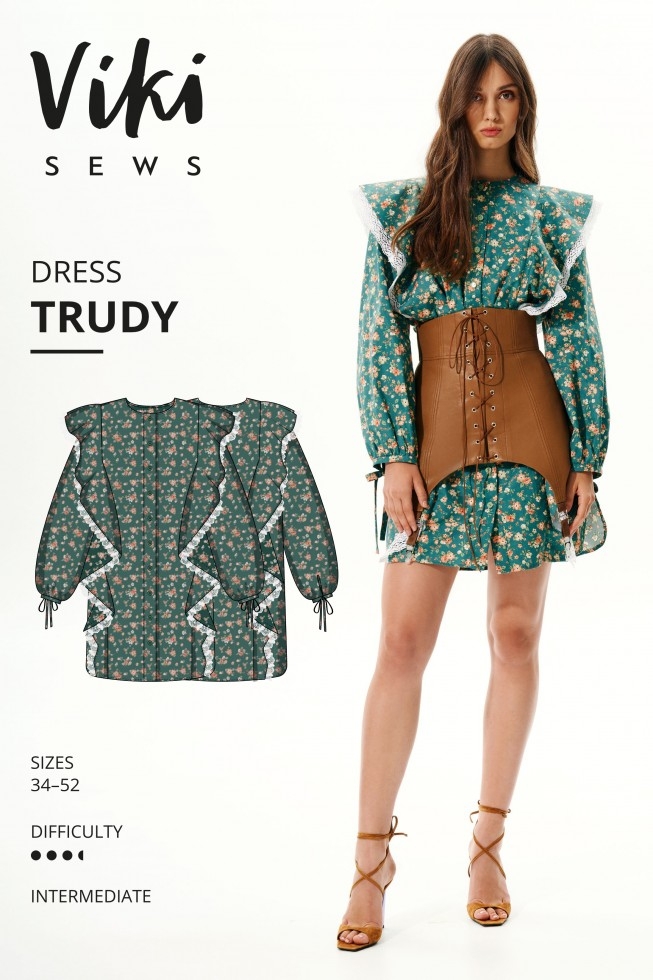 Vikisews Paper Sewing Pattern Trudy Dress