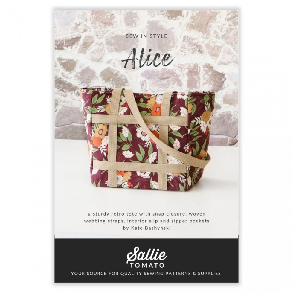 Sallie Tomato Paper Sewing Pattern Alice Retro Tote Bag