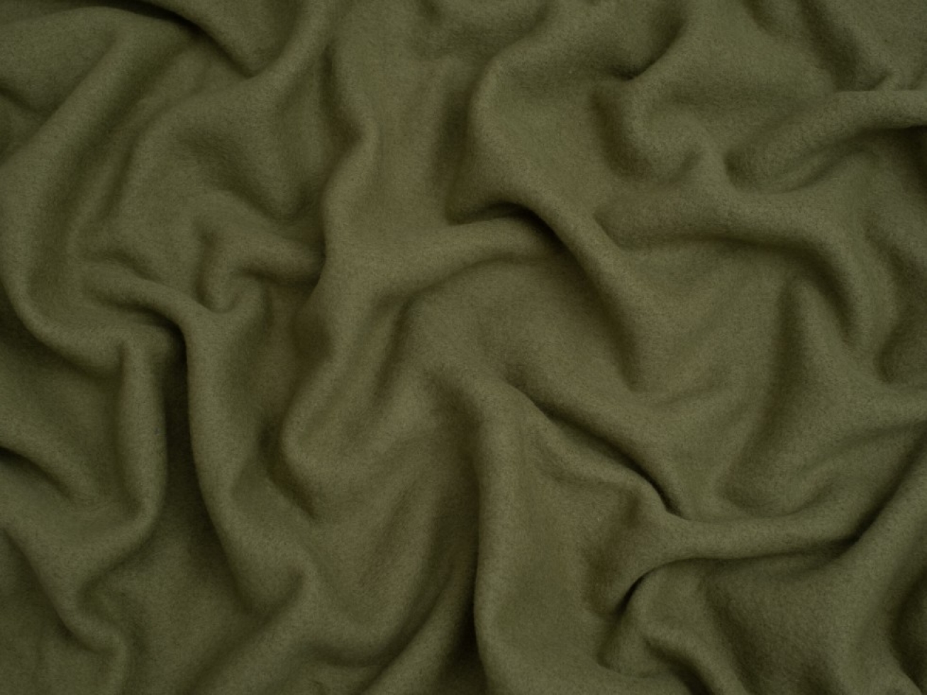Minerva Core Range 100% Cotton Fleece Fabric Olive Green