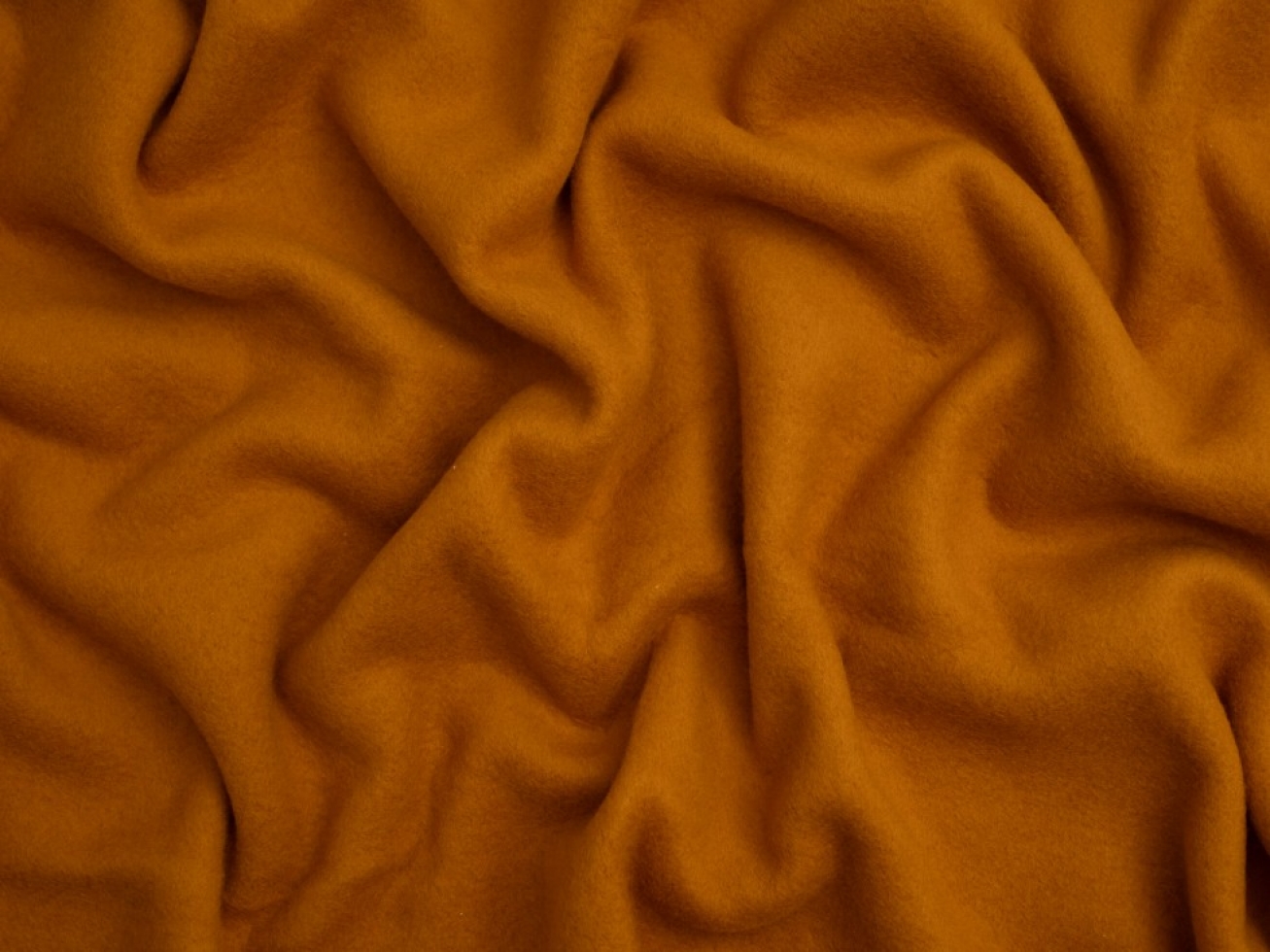 Minerva Core Range 100% Cotton Fleece Fabric Burnt Orange