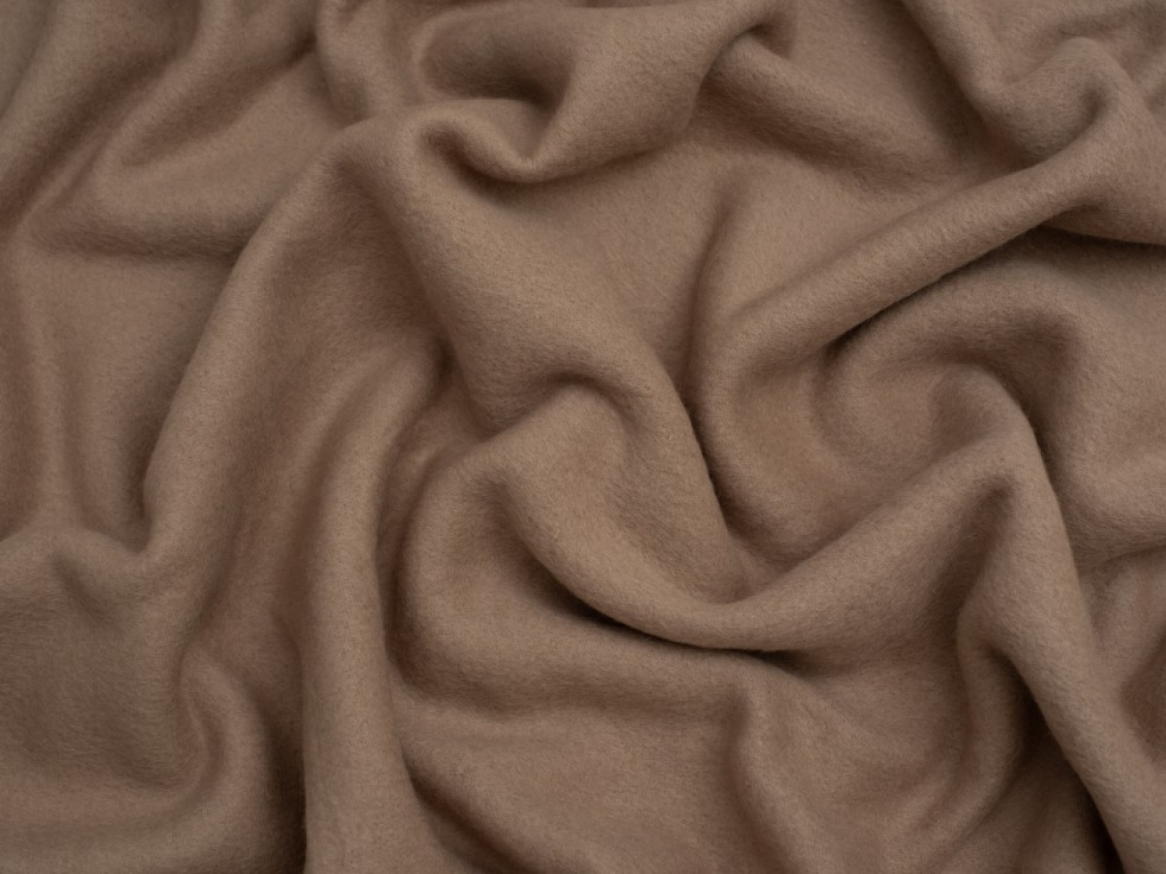 Minerva Core Range 100% Cotton Fleece Fabric Taupe Brown