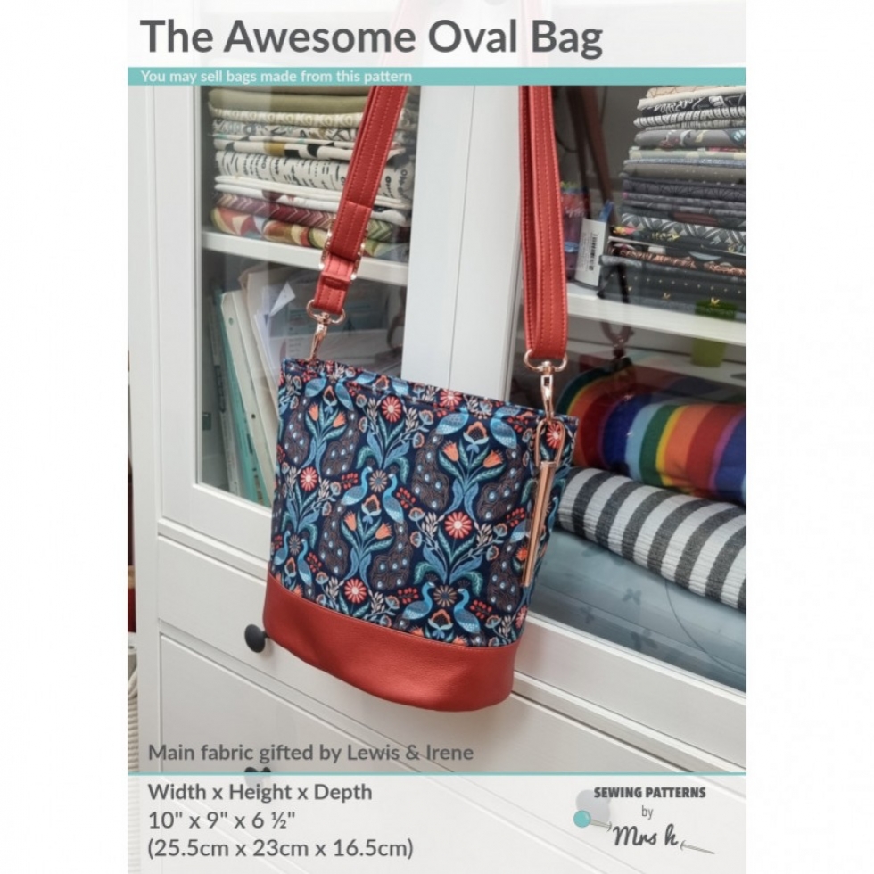 Mrs H Patterns Paper Sewing Pattern The Awesome Oval Bag