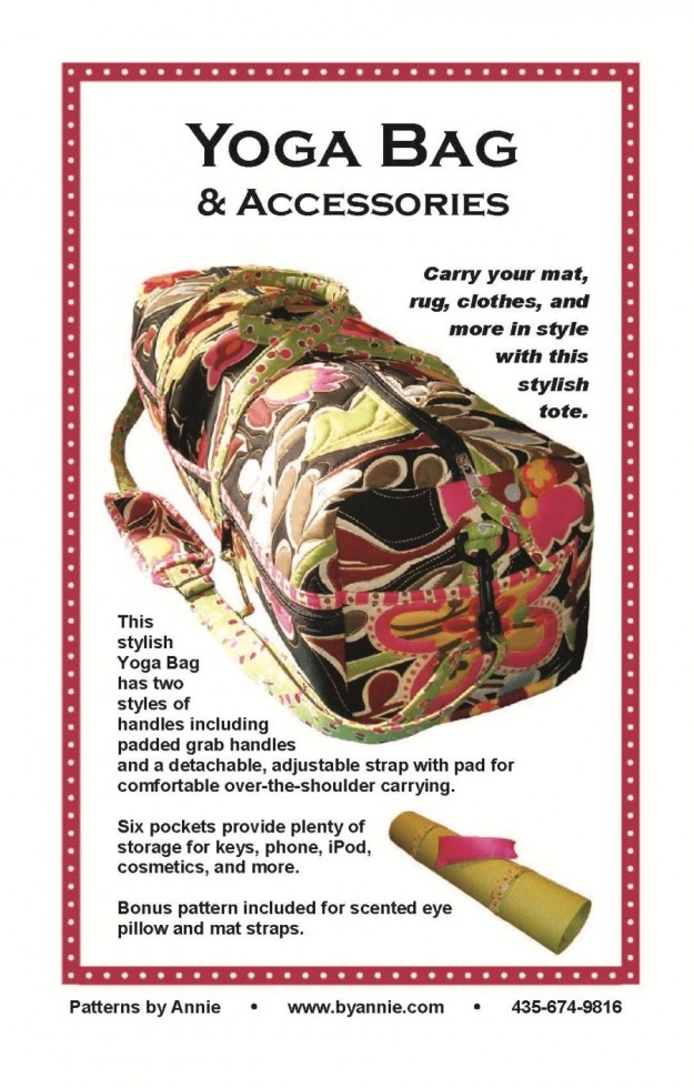 By Annie Paper Sewing Pattern Yoga Bag & Accessories