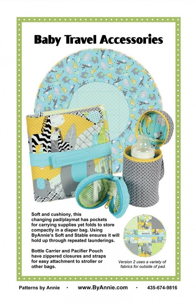 By Annie Paper Sewing Pattern Baby Travel Accessories