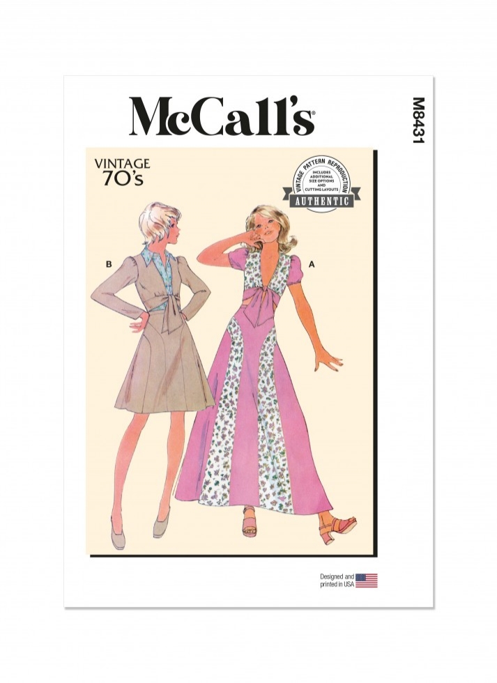 McCalls Paper Sewing Pattern 8431
