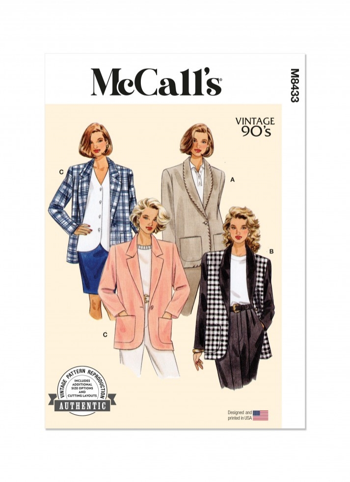 McCalls Paper Sewing Pattern 8433