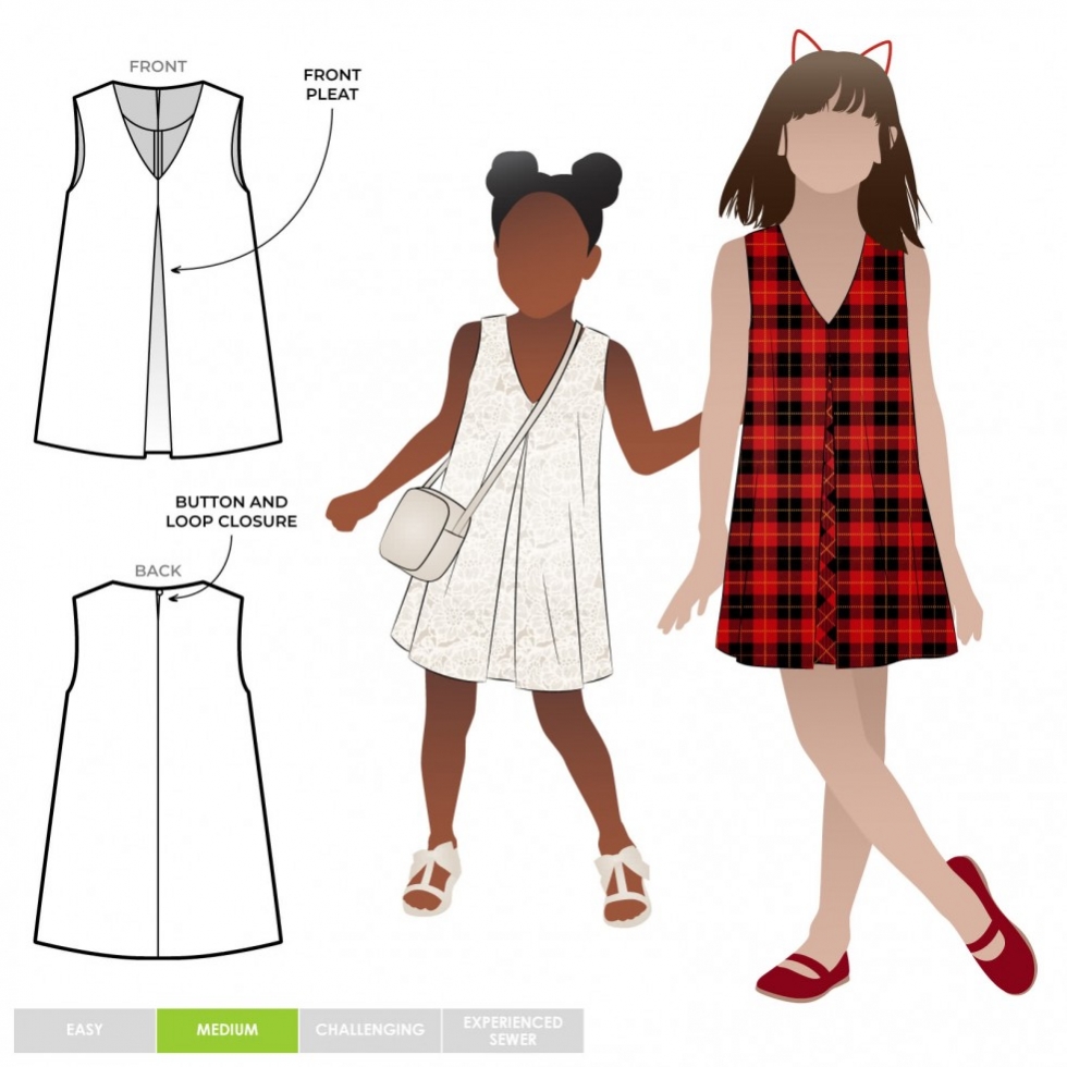 Style Arc Paper Sewing Pattern Kids Vivian Dress