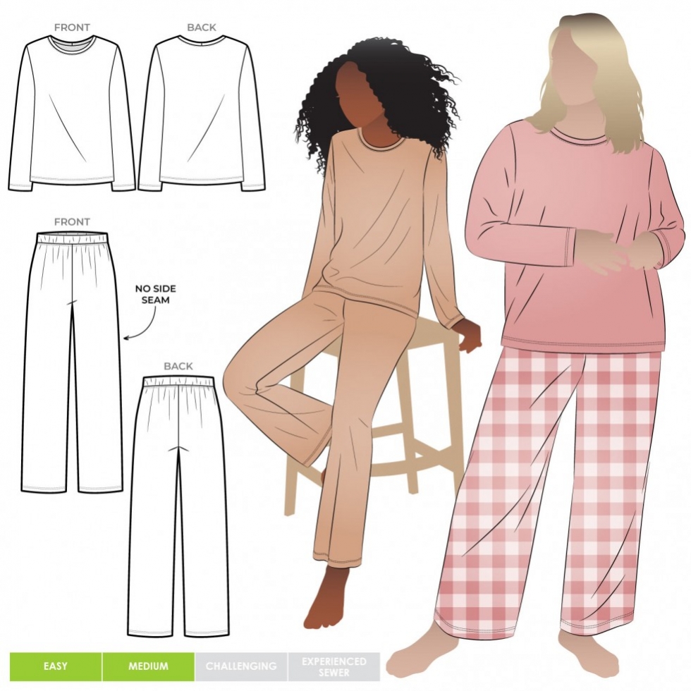 Style Arc Paper Sewing Pattern Womens Knit PJs