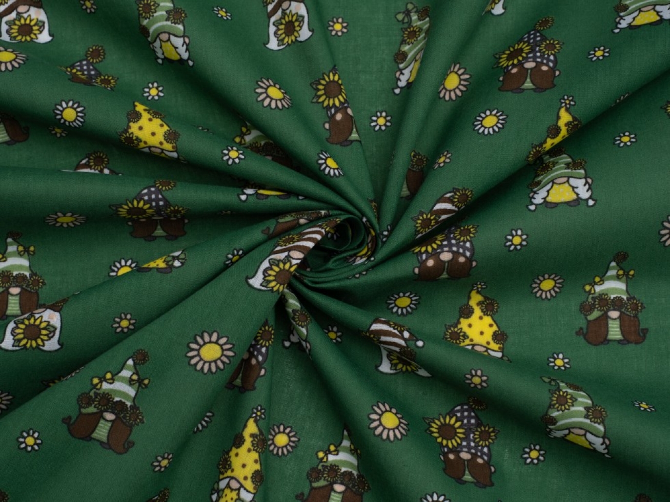 Printed Polycotton Fabric Green