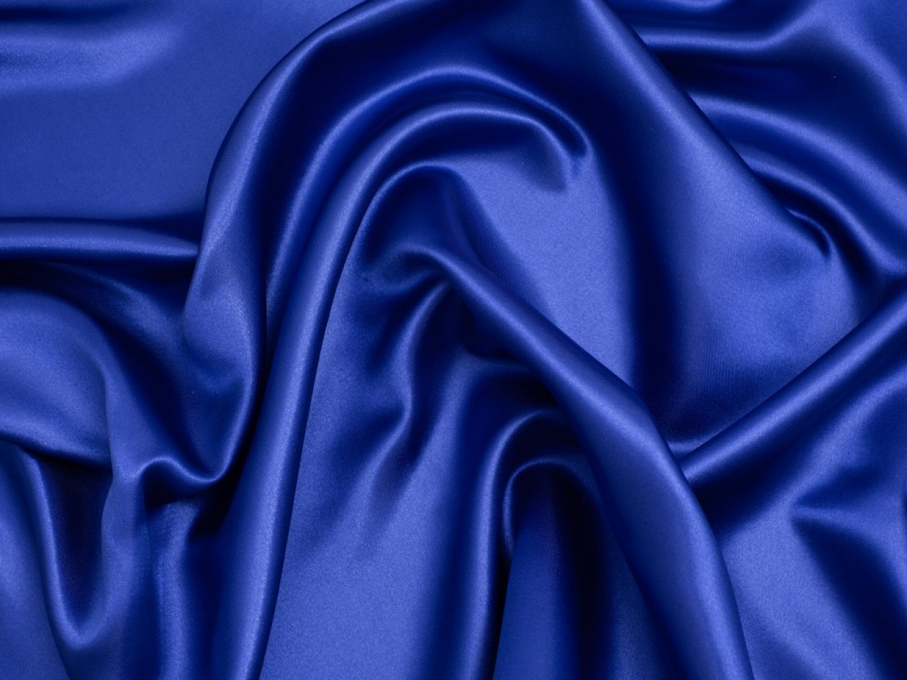 Minerva Core Range Soft Polyester Satin Fabric Royal Blue