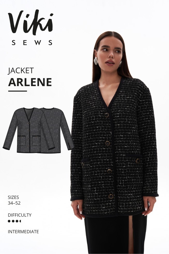 Vikisews Paper Sewing Pattern Arlene Jacket
