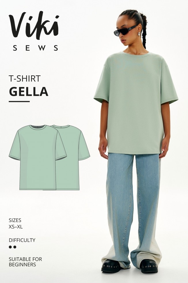 Vikisews Paper Sewing Pattern Gella T Shirt