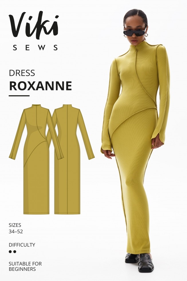 Vikisews Paper Sewing Pattern Roxanne Dress