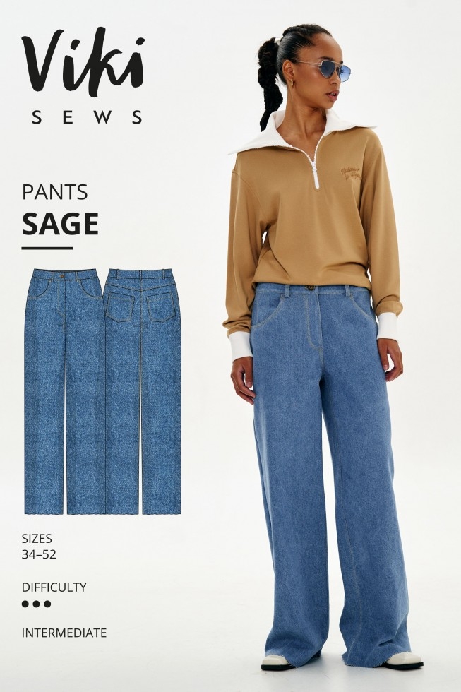 Vikisews Paper Sewing Pattern Sage Pants