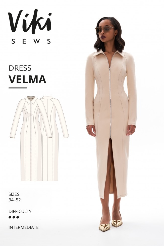 Vikisews Paper Sewing Pattern Velma Dress