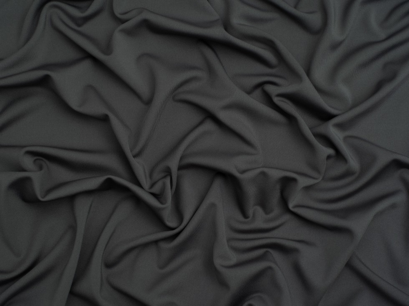 Minerva Core Range Sportswear Four Way Stretch Knit Fabric Dark Grey