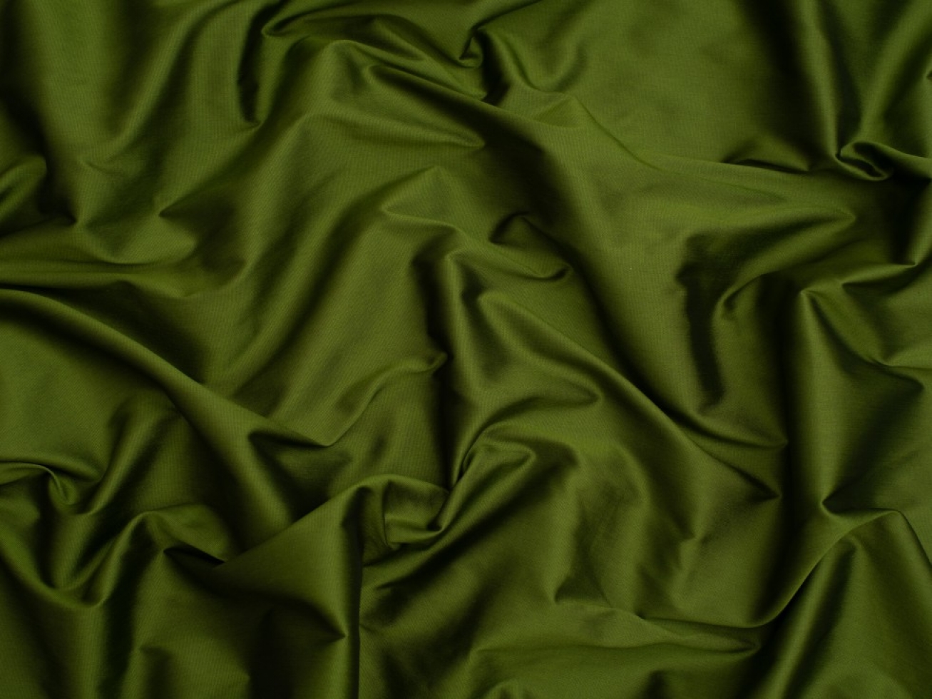 Minerva Core Range Faux Silk Effect Taffeta Fabric Khaki Green