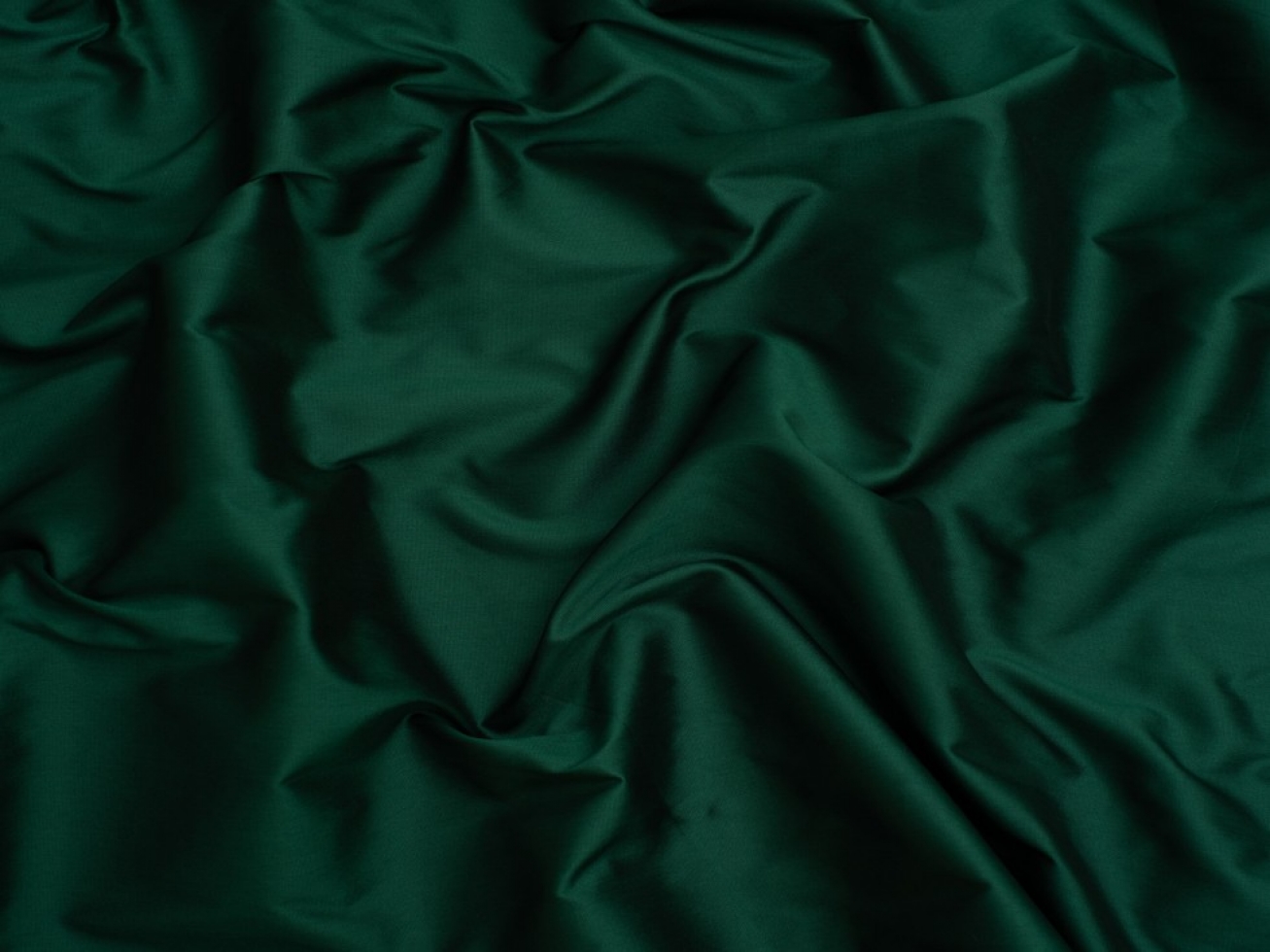 Minerva Core Range Faux Silk Effect Taffeta Fabric Bottle Green