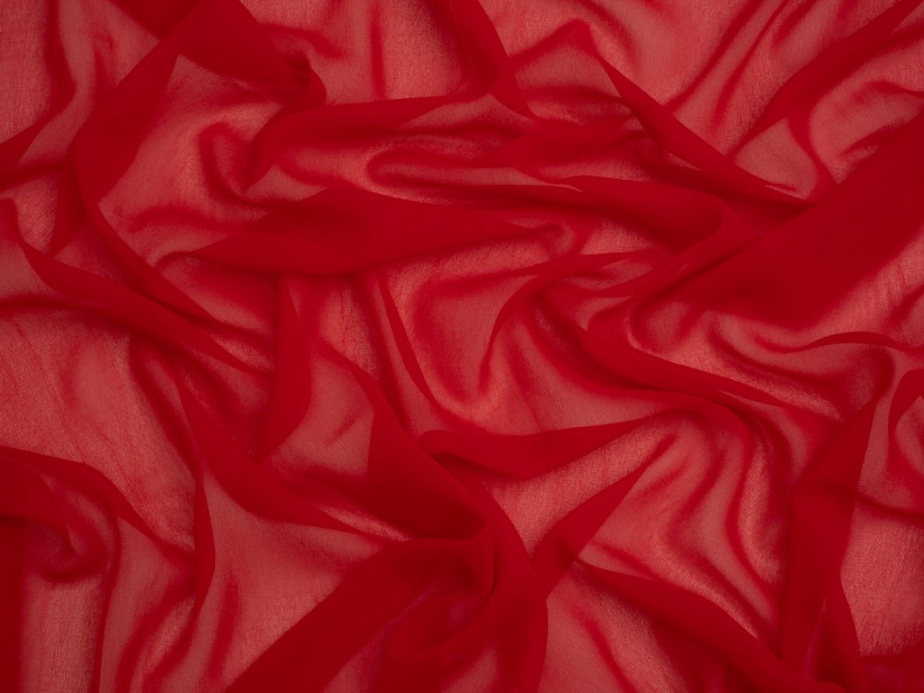 Minerva Core Range Light Sheer Chiffon Fabric Scarlet