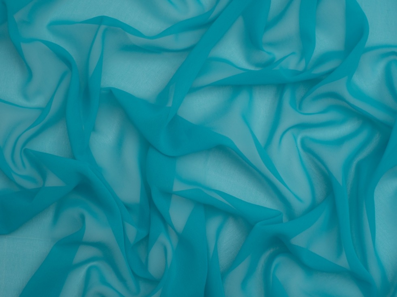 Minerva Core Range Light Sheer Chiffon Fabric Turquoise