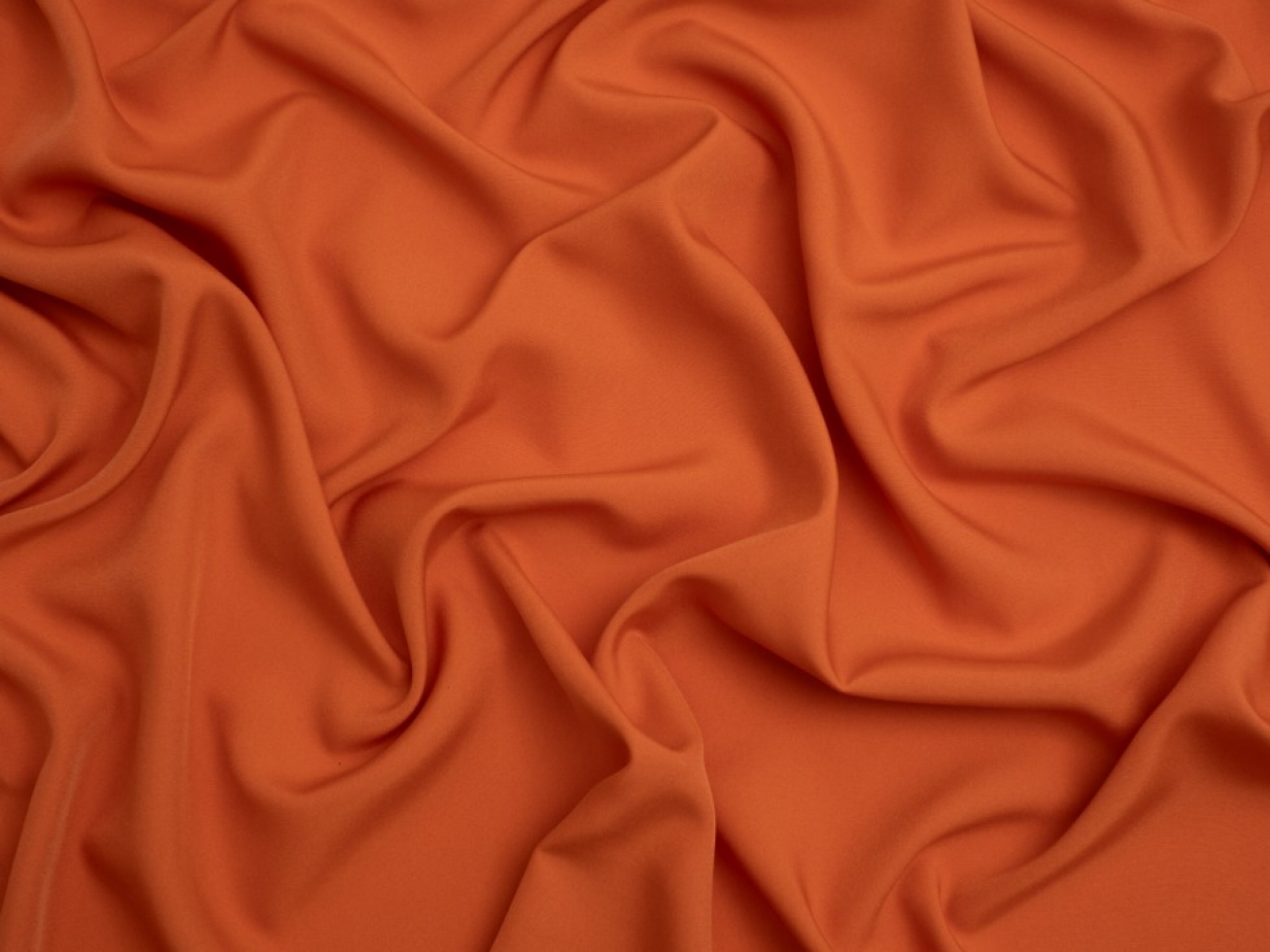 Minerva Core Range Soft Touch Crepe Fabric Dusky Orange