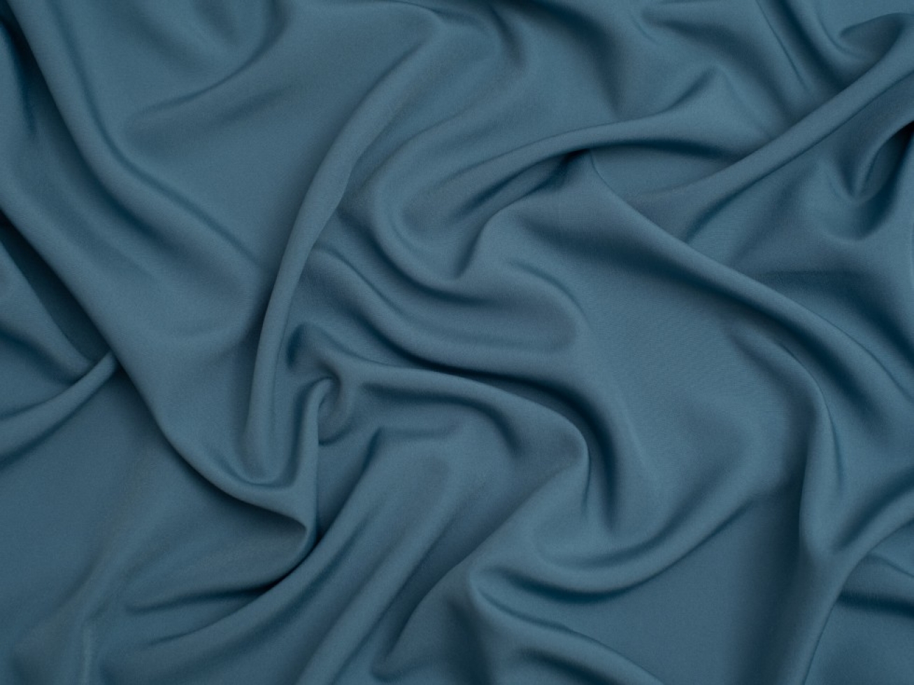 Minerva Core Range Soft Touch Crepe Fabric Denim Blue