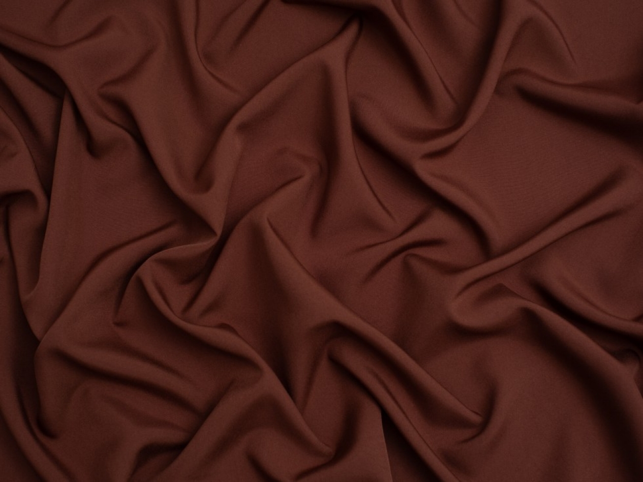 Minerva Core Range Soft Touch Crepe Fabric Chocolate Brown