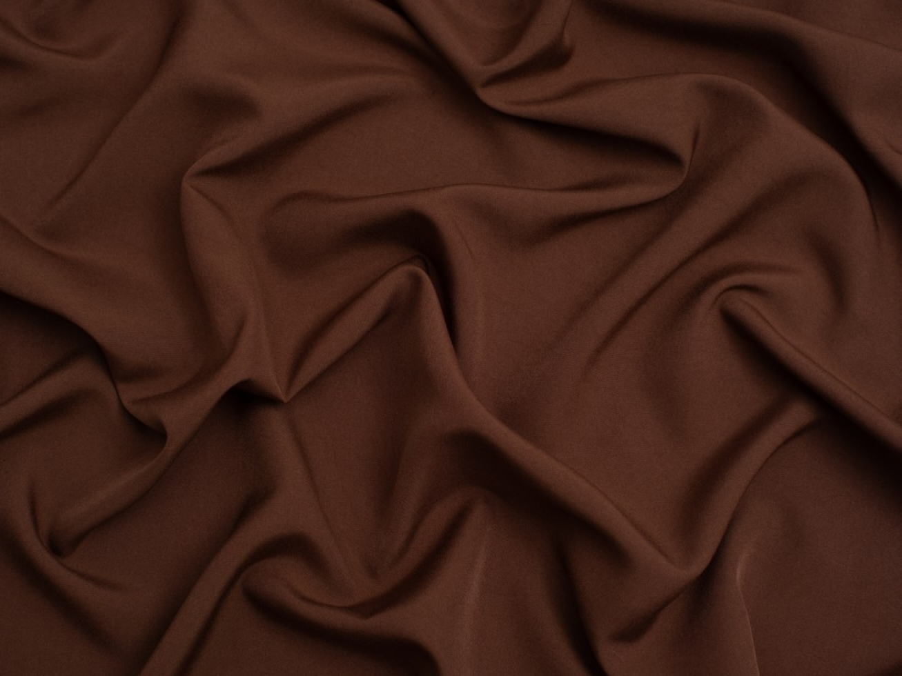 Minerva Core Range Soft Touch Crepe Fabric Brown