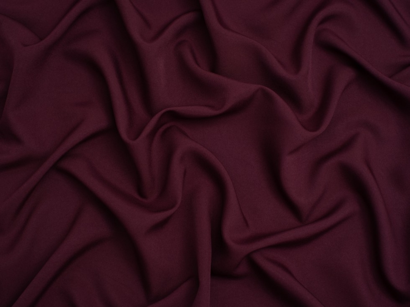 Minerva Core Range Soft Touch Crepe Fabric Dark Plum