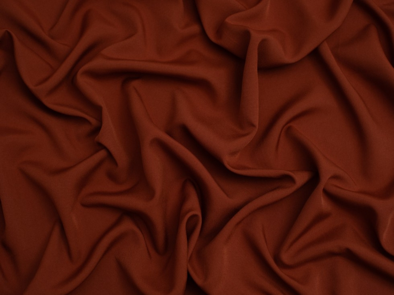Minerva Core Range Soft Touch Crepe Fabric Deep Ginger
