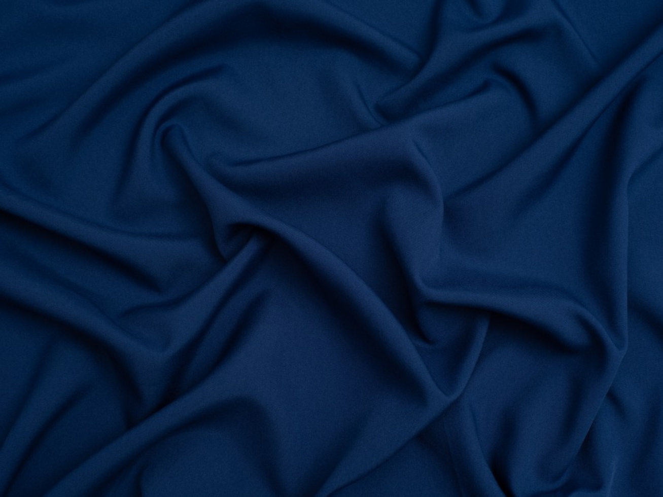 Minerva Core Range Soft Touch Crepe Fabric Deep Blue