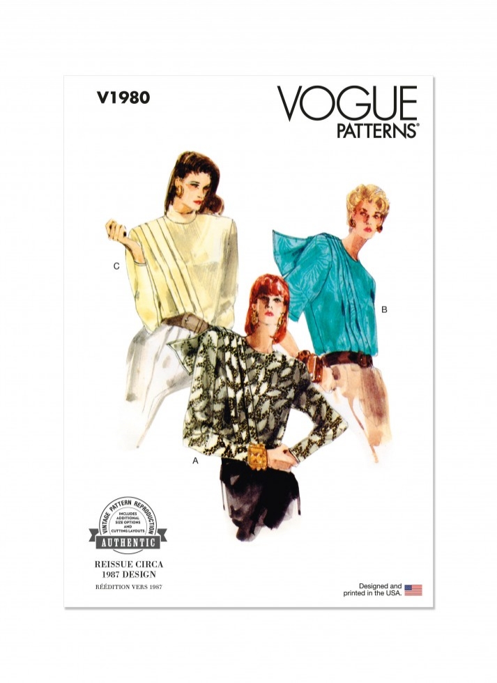 Vogue Paper Sewing Pattern 1980