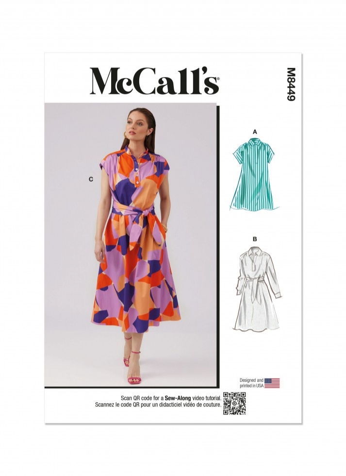 McCalls Paper Sewing Pattern 8449