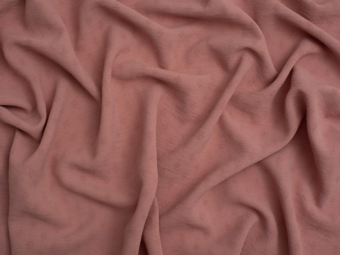 Minerva Core Range Dobby Ocean Washed Stretch Woven Crepe Fabric Dusty Pink