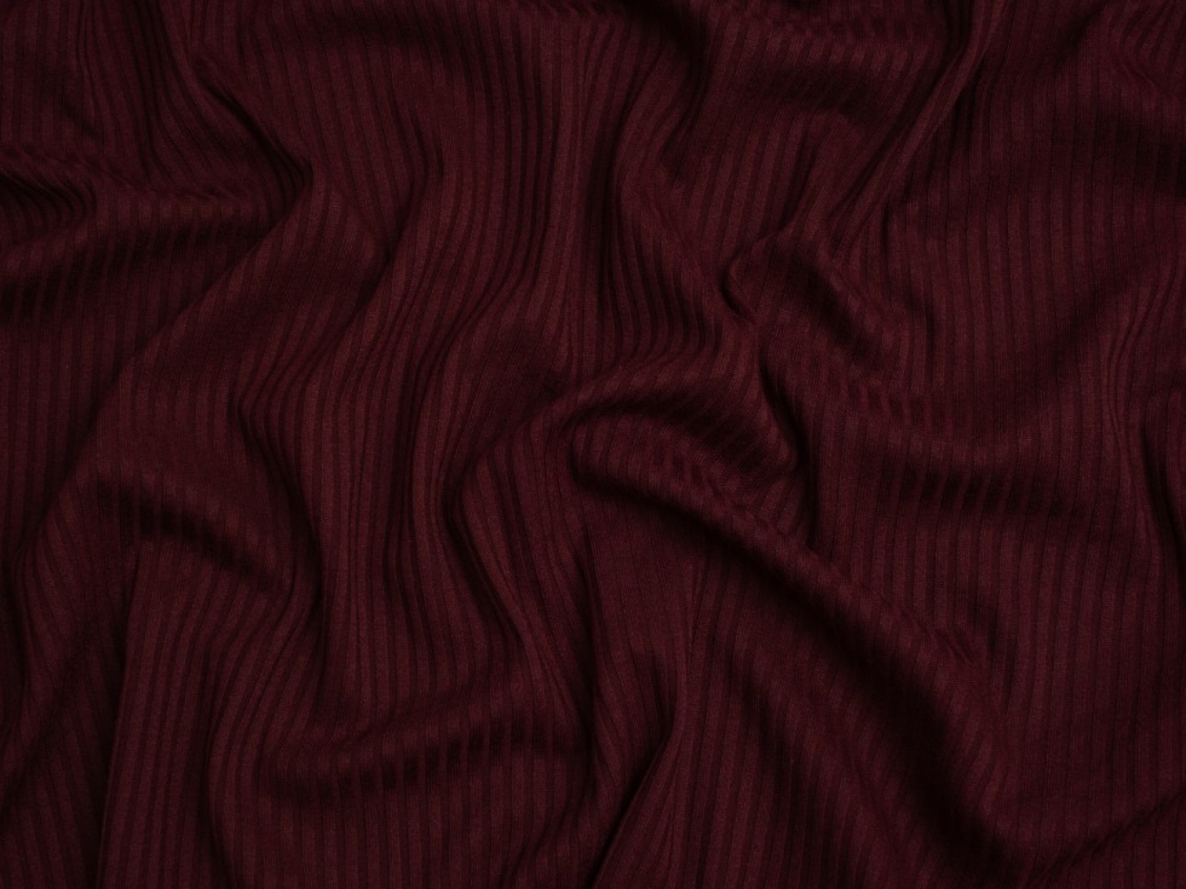 Minerva Core Range Narrow Viscose Rib Stretch Knit Fabric Wine