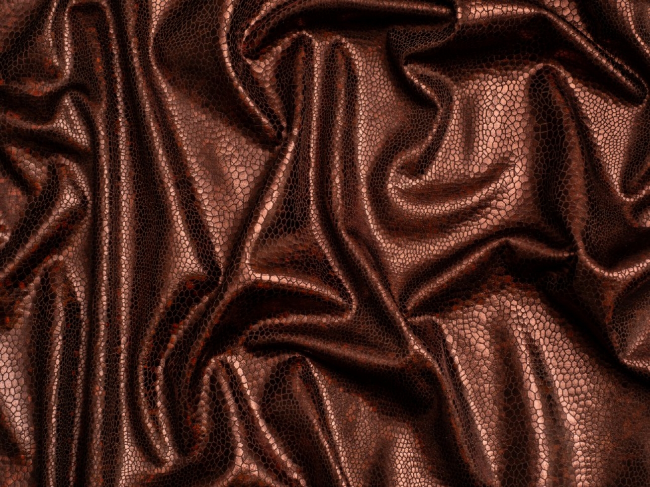 Minerva Core Range Holographic Activewear Lycra Four Way Stretch Knit Fabric Bronze