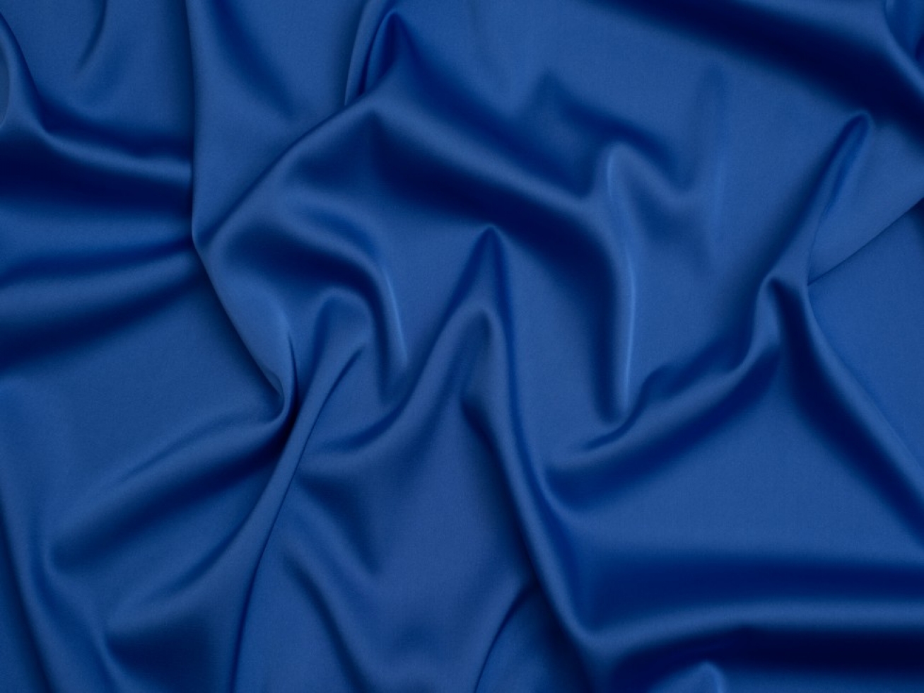 Minerva Core Range Super Stretch Woven Charmeuse Silky Satin Fabric Royal Blue