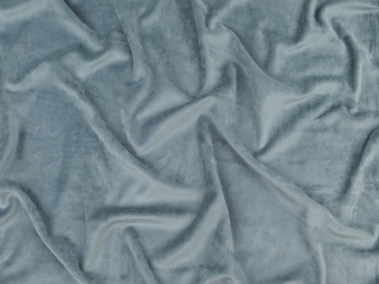 Minerva Core Range Cotton Velour Stretch Knit Fabric Dusty Blue
