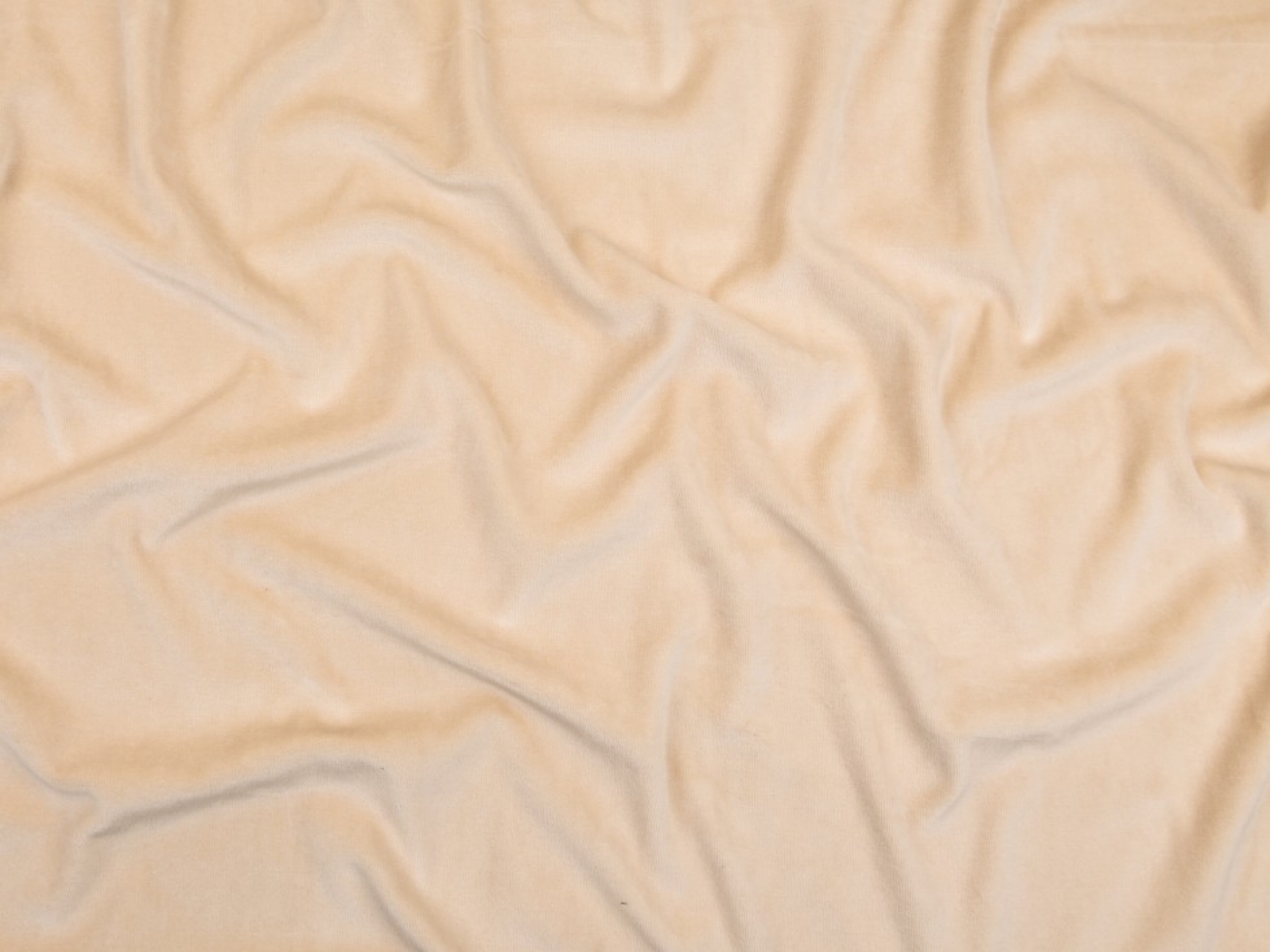 Minerva Core Range Cotton Velour Stretch Knit Fabric Dark Beige